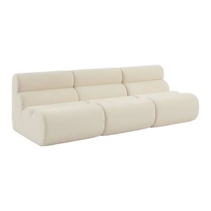 sweeek - Stoffen fauteuils getextureerde bouclé 1 zitplaats (set van