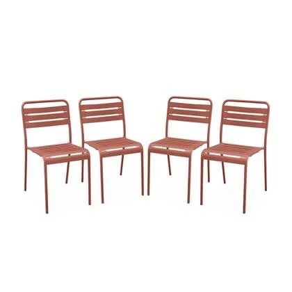 sweeek - Tuinstoelen metaal (set van 4)