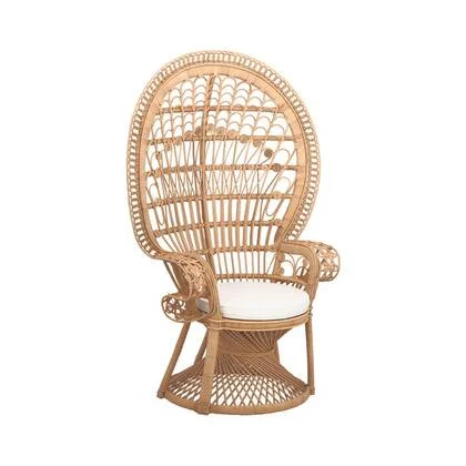 sweeek - Vintage rotan fauteuil, B 110 x D 60 x H 150cm