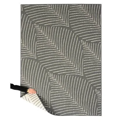 Tapeso Buitenkleed bladeren - Flip Leaf grijs - 200x280 cm