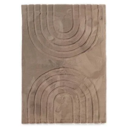 Tapeso Fluffy vloerkleed - Carvy taupe - 230x330 cm