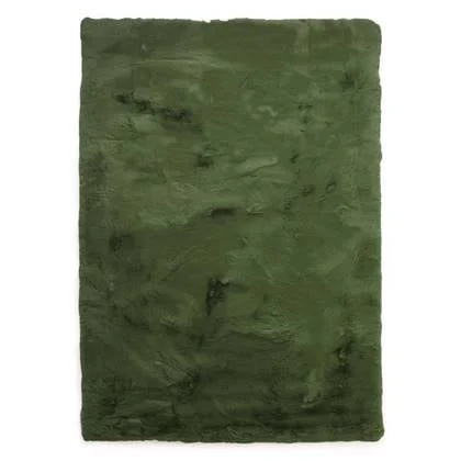 Tapeso Fluffy vloerkleed - Comfy Deluxe olijfgroen - 200x290 cm