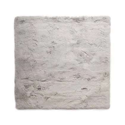 Tapeso Fluffy vloerkleed vierkant - Comfy Deluxe lichtgrijs - 230x230