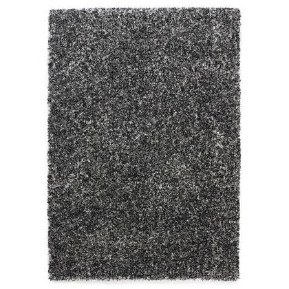 Tapeso Hoogpolig vloerkleed gemêleerd- Blend zwart|grijs - 200x290 cm