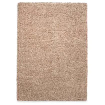 Tapeso Hoogpolig vloerkleed shaggy Grand effen - beige - 240x340 cm