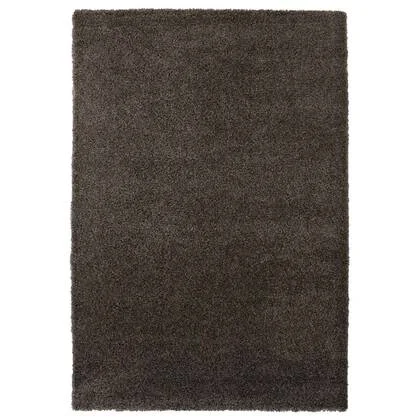 Tapeso Hoogpolig vloerkleed shaggy Trend effen - grijs - 240x340 cm