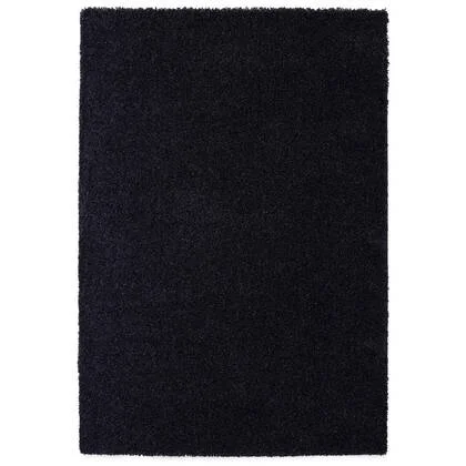Tapeso Hoogpolig vloerkleed shaggy Trend effen - marineblauw - 300x400