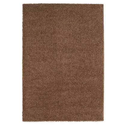Tapeso Hoogpolig vloerkleed shaggy Trend effen - mokka - 240x340 cm