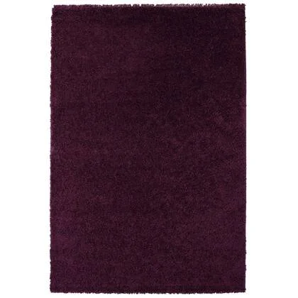 Tapeso Hoogpolig vloerkleed shaggy Trend effen - paars - 300x400 cm