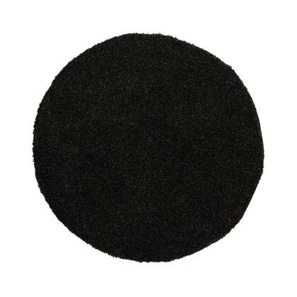 Tapeso Hoogpolig vloerkleed shaggy Trend effen rond - antraciet - 300