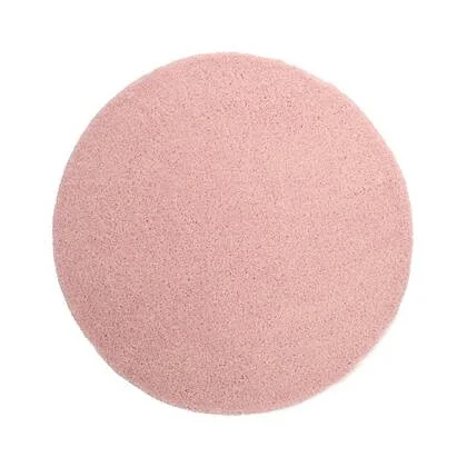 Tapeso Hoogpolig vloerkleed shaggy Trend effen rond - lichtroze - 300