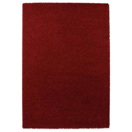 Tapeso Hoogpolig vloerkleed shaggy Trend effen - rood - 240x340 cm