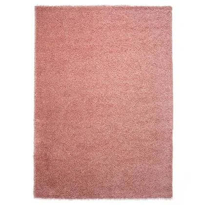 Tapeso Hoogpolig vloerkleed shaggy Trend effen - roze - 300x400 cm