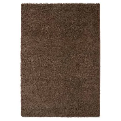 Tapeso Hoogpolig vloerkleed shaggy Trend effen - taupe - 300x400 cm