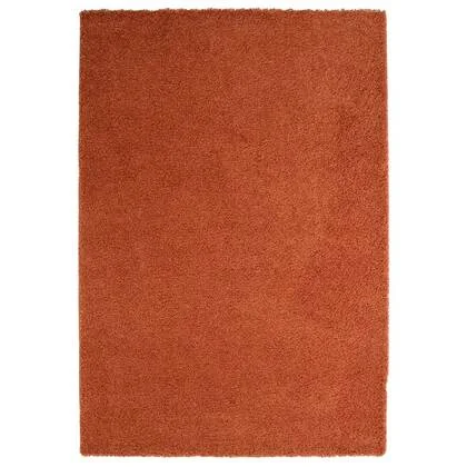 Tapeso Hoogpolig vloerkleed shaggy Trend effen - terracotta - 300x400