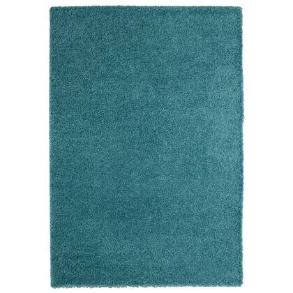 Tapeso Hoogpolig vloerkleed shaggy Trend effen - turquoise - 240x340
