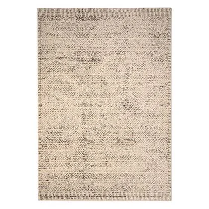 Tapeso Modern vloerkleed - Fancy Tribute wit|zwart - 200x300 cm
