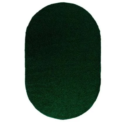 Tapeso Ovaal hoogpolig vloerkleed shaggy Trend effen - jade - 240x340