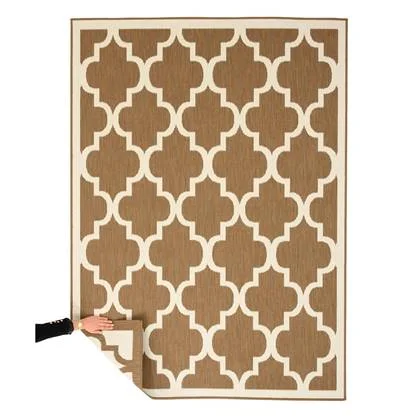 Tapeso Retro buitenkleed - Flip Lucky lichtbruin - 200x280 cm