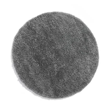 Tapeso Rond hoogpolig vloerkleed - Cozy Shaggy - grijs - 240 cm rond