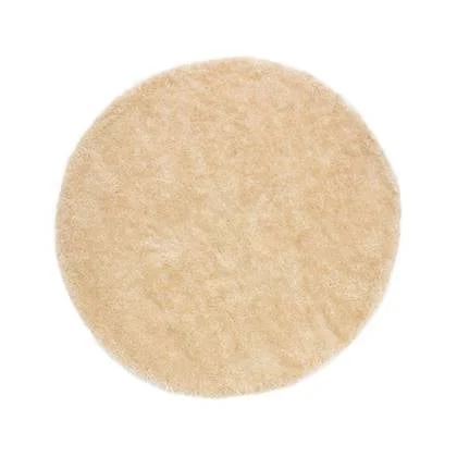 Tapeso Rond hoogpolig vloerkleed velvet - Posh champagne - 280 cm