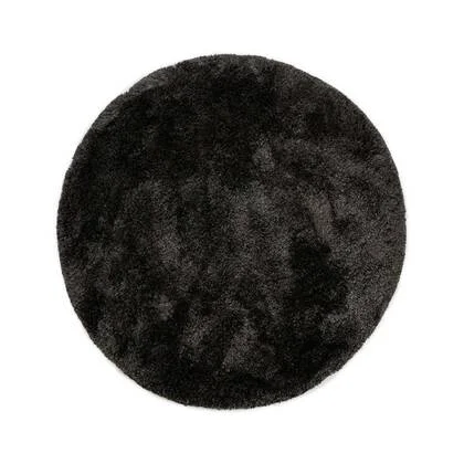 Tapeso Rond shaggy vloerkleed - Meadow antraciet - 250 cm