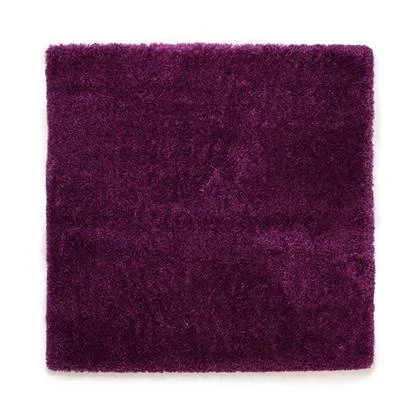 Tapeso Vierkant hoogpolig vloerkleed - Cozy Shaggy - paars - 240x240