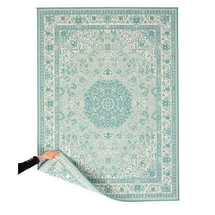 Tapeso Vintage buitenkleed - Flip Agnes turquoise - 200x280 cm