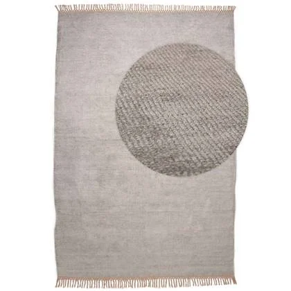 Tapeso Viscose vloerkleed - Gem grijs - 160x230 cm