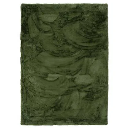 Tapeso Zacht hoogpolig vloerkleed - Comfy plus - olijfgroen - 200x290