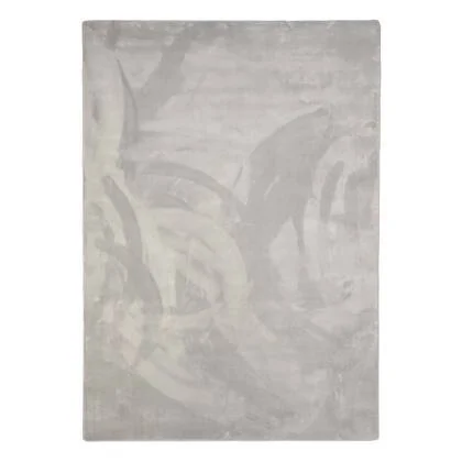 Tapeso Zacht vloerkleed - Plush zilver - 240x340 cm