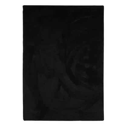 Tapeso Zacht vloerkleed - Plush zwart - 240x340 cm