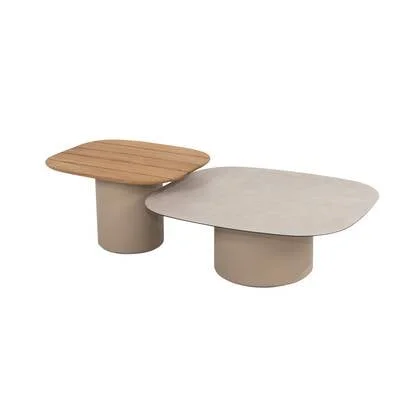 Taste by 4 Seasons Demi Salontafel set (2-delig) - Keramiek|teak - Latte
