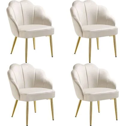 tectake® Cocktail stoel Hellen, gestoffeerd met fluwelen bekleding