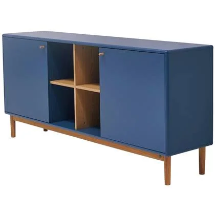 Tenzo Color Living Dressoir 2-Deuren met Open Kubus Diepzee Blauw