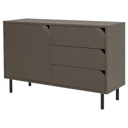 Tenzo Corner Dressoir 1-Deur 3-Lades Donker Taupe