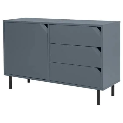 Tenzo Corner Dressoir 1-Deur 3-Lades Meerblauw