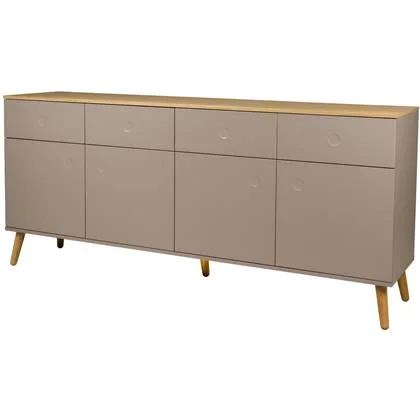 Tenzo Dot Dressoir 4-Deuren en 4-Lades Taupe|Eiken