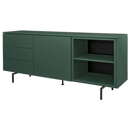 Tenzo Plain Dressoir 1-Deur en 3-Lades Groen