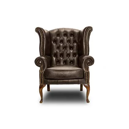 The Chesterfield Brand Fauteuil Plainwing Cloudy Donker Bruin