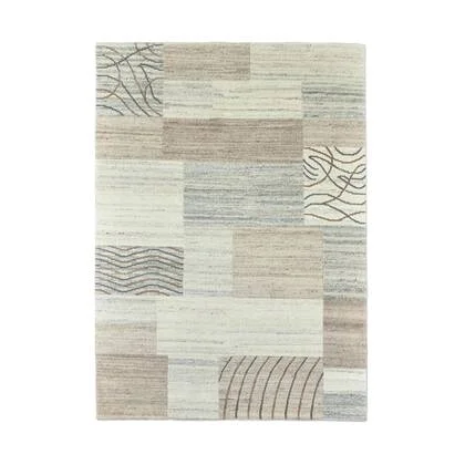 Theko Handgeknoopt wollen tapijt Nakarta 140x200 cm - Beige