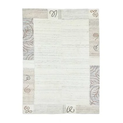 Theko Handgeknoopt wollen tapijt Nakarta 90x160 cm - Beige