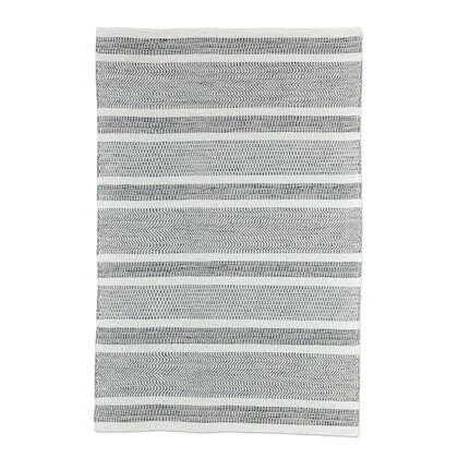 Theko Tapijt in Scandinavische stijl Trondheim 110x170 cm - Zwart|wit