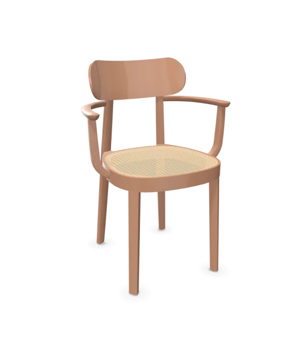 Thonet 118 F Armleunstoel - Hoogglans lak oudroze