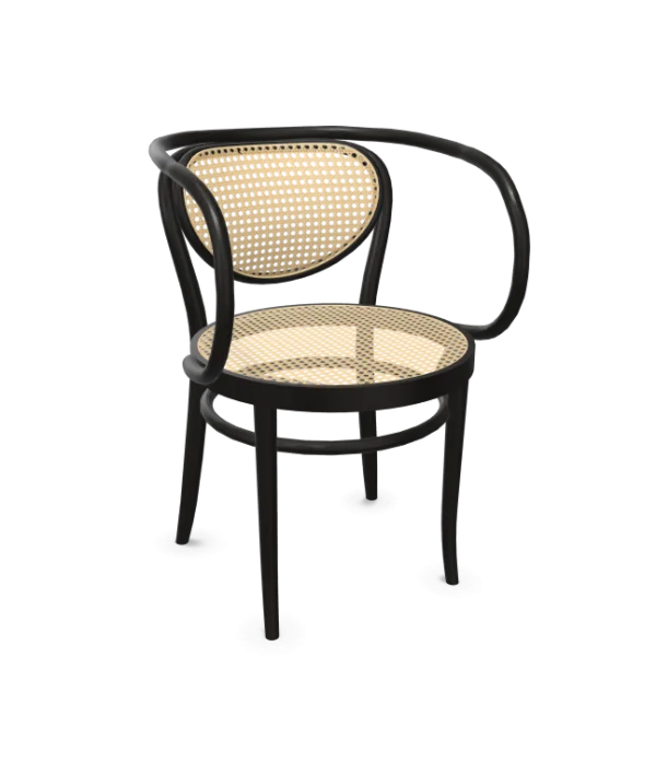 Thonet 210 R Stoel - zwart gebeitst