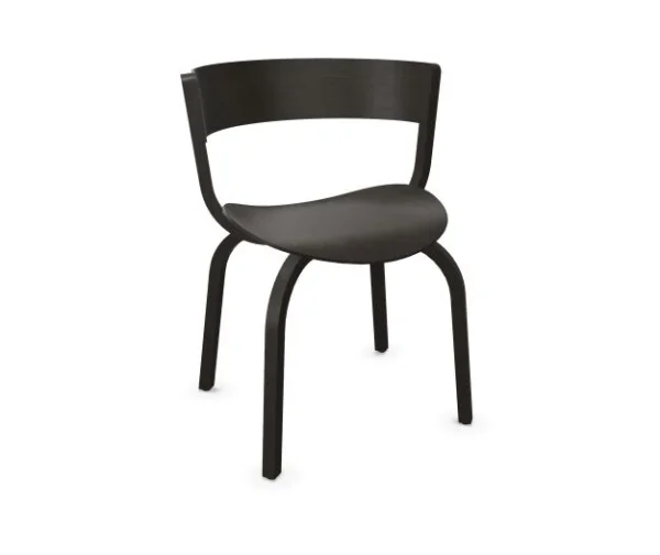 Thonet 404 F stoel - zwart gebeitst