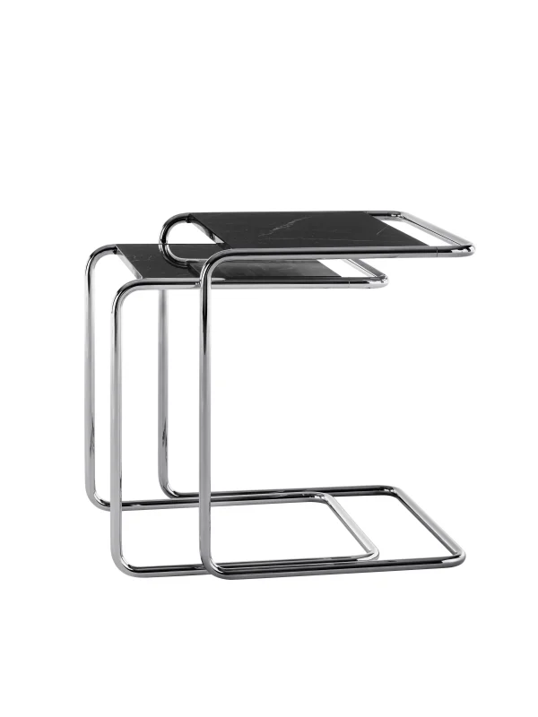 Thonet JS. THONET by Jil Sander B 97 SERIOUS bijzettafelset - Serious 05 Marmor Nero Marquina