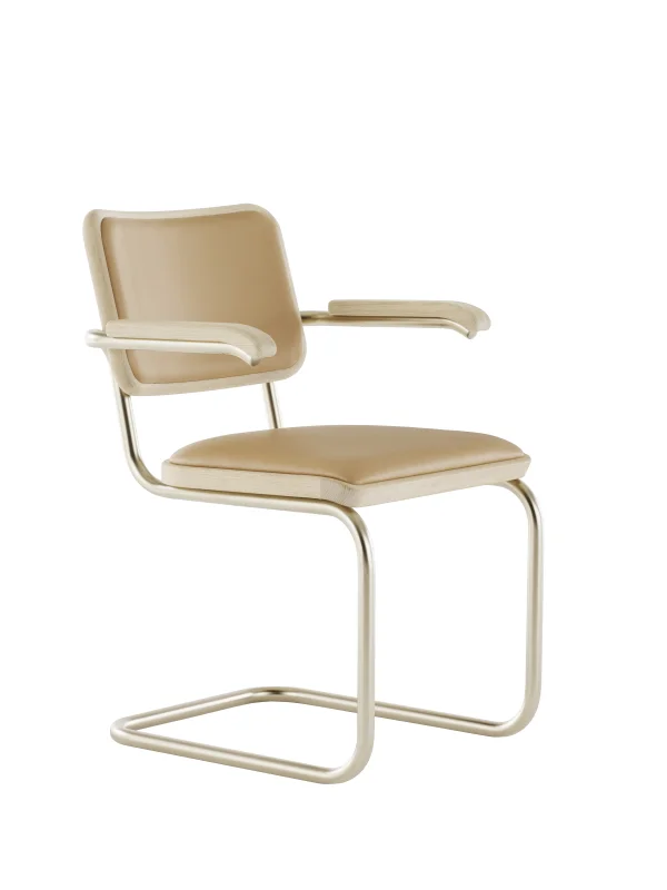 Thonet JS. THONET van Jil Sander S 64 P Nordic sledestoel - ThonetNordic1LlightCaramel