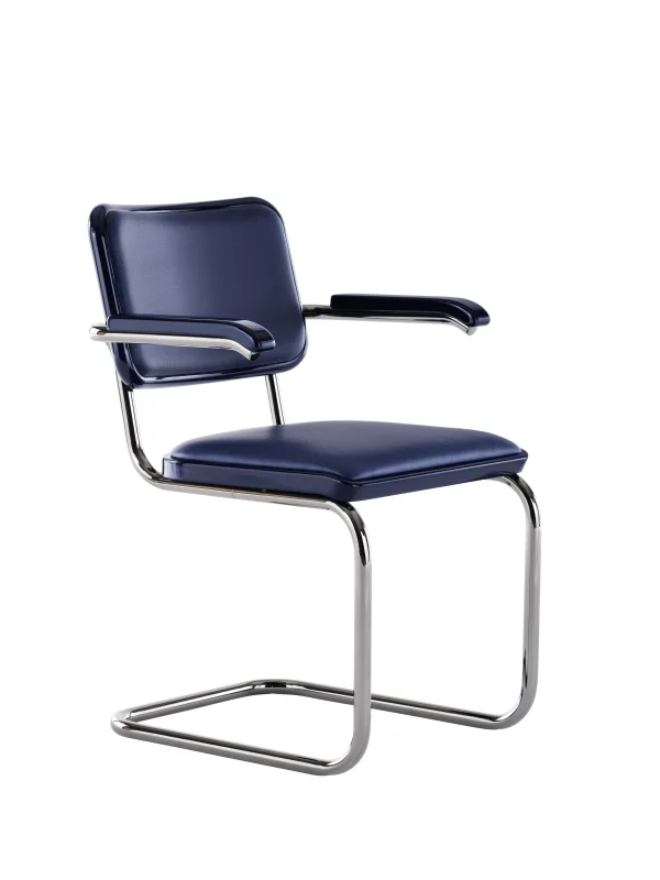 Thonet JS. THONET van Jil Sander S 64 P SERIOUS sledestoel - ThonetSeriousgraphiteBlue
