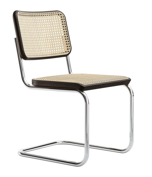 Thonet S 32 V Stoel - Beuken donkerbruin gebeitst (TP 89) - zonder glijders